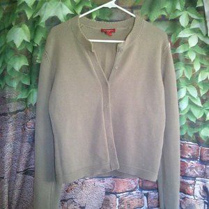 Tan Snap Button Down Sweater Cardigan